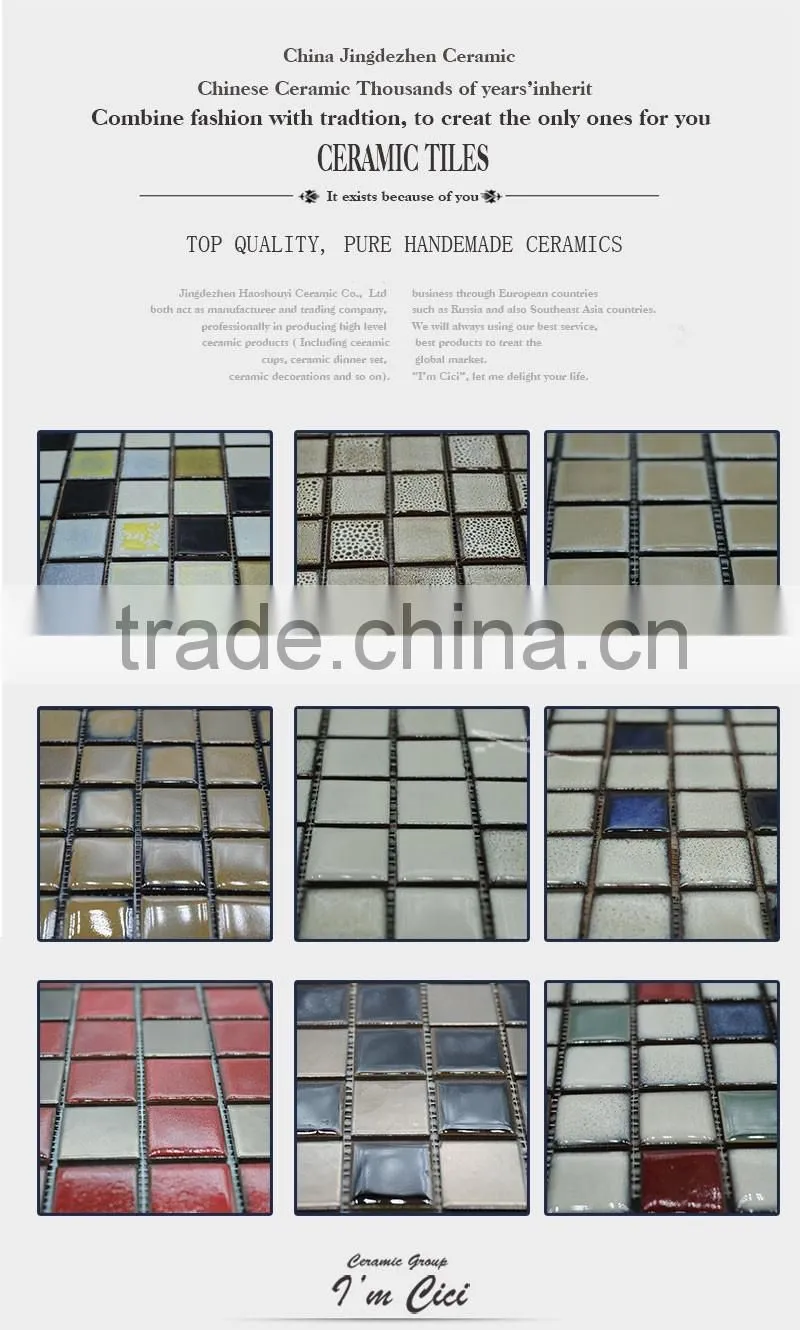 New trend ceramic mosaic attractive pattern with tiles CC-Z010