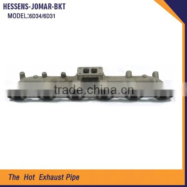 best selling low price 6D34 6D31exhaust tail pipe