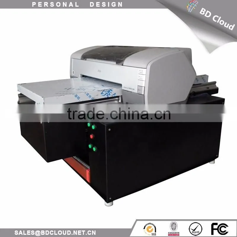 Digital inkject multifunction glass ceramic acrylic pvc flatbed printing machine / uv flatbed printer