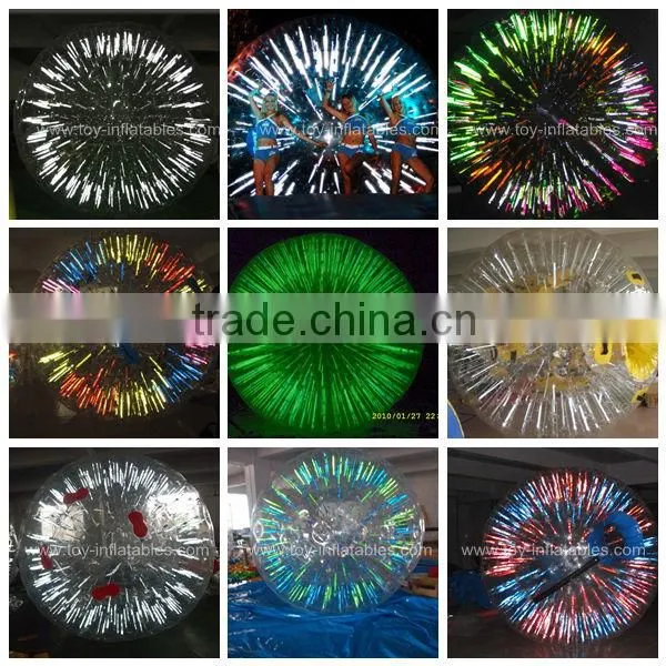 Free shipping special glow inflatable zorb ball