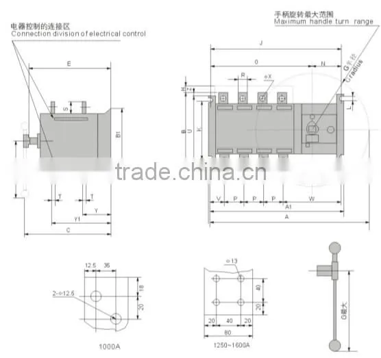 HOT!! socomec changeover switch SGLD Series 800-3200A