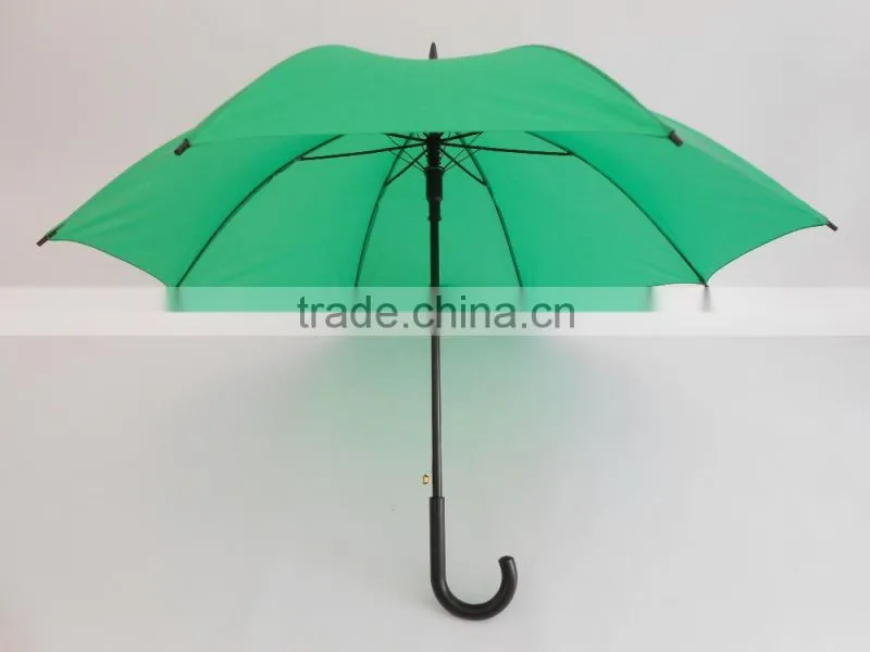 deluxe wooden shaft bright color rain umbrella