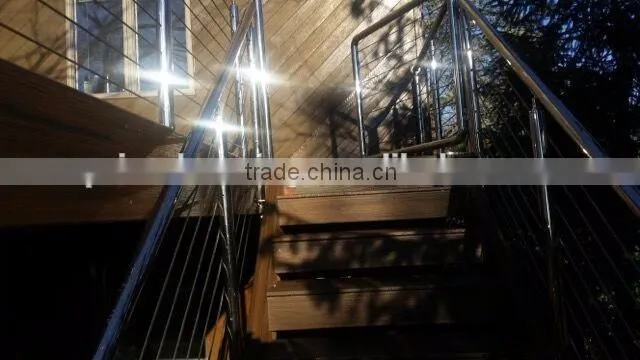 Safety Glass Fence Design By Stainless Steel Spigots With Tempered Glass Sheet Combination/Frameless Glass Railing