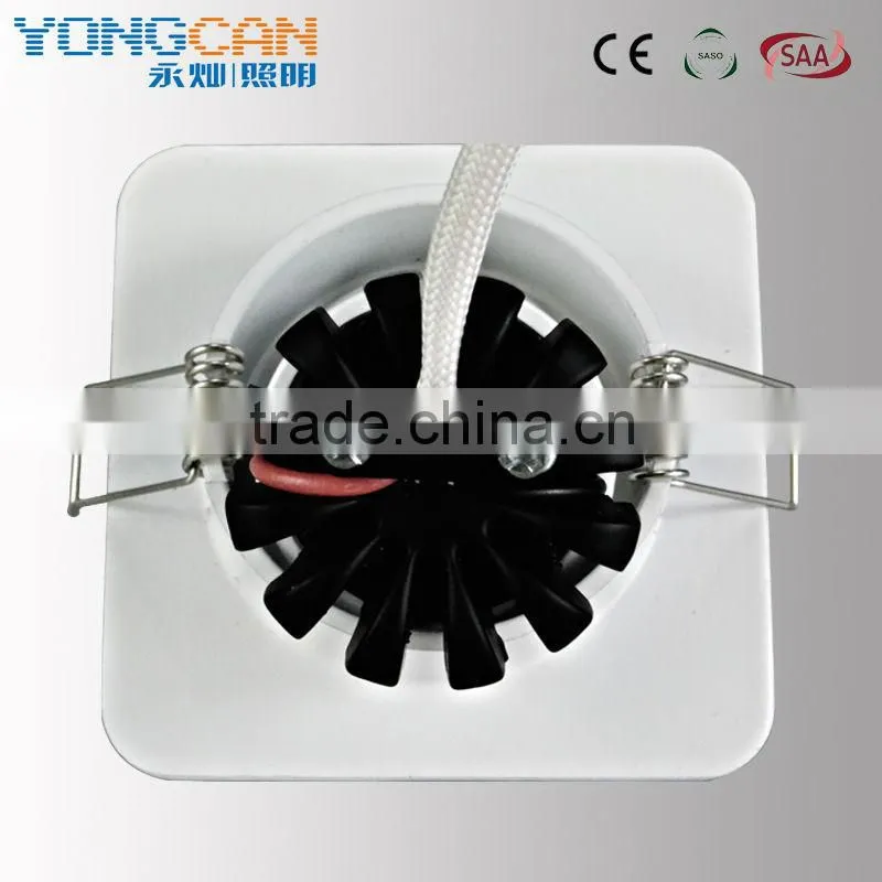 Small square LED COB Downlight Ceilinglight 3W