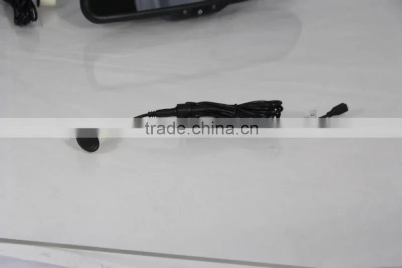car rearview mirror radar detecter system+4.3inch digital mirror + reverse camera display for any car