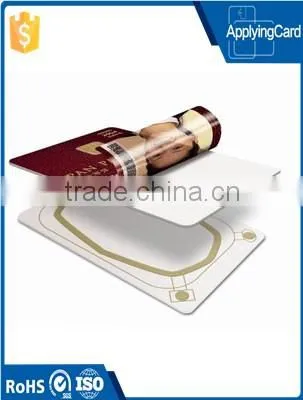 CR80 size Hico and loco magnetic stripe pvc card with contact IC chip for payment