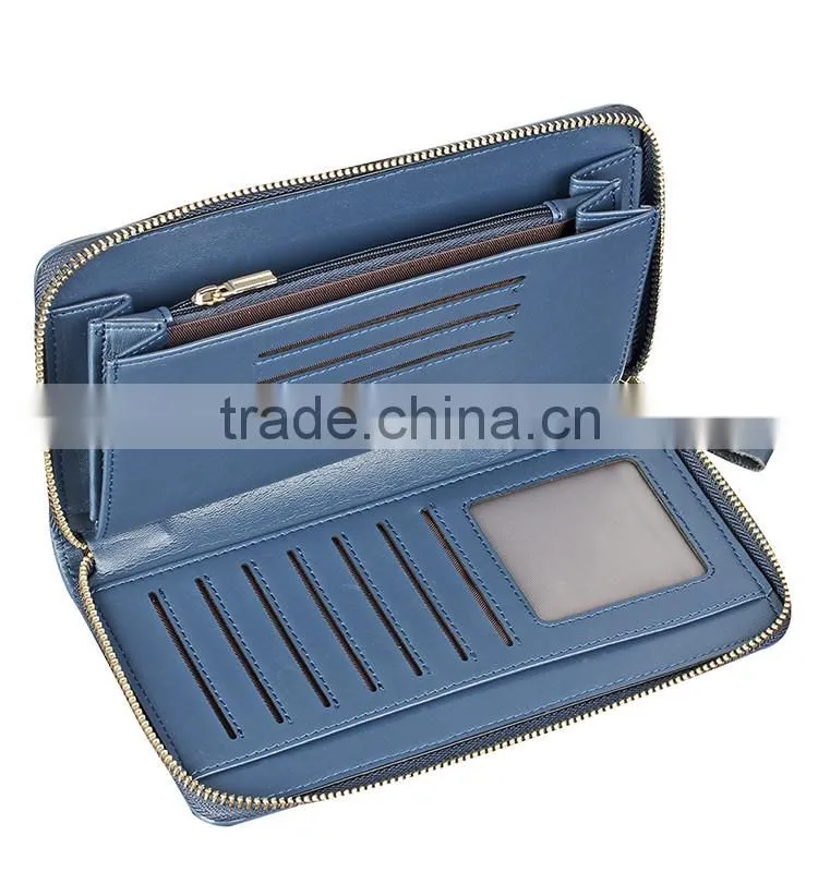 QIALINO New Long Wallet Luxury Ostrich Leather branded women wallet handbag