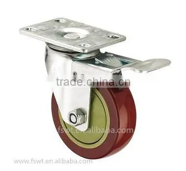 2015 Newest Single Bearing 75mm PVC Industrial Caster Wheel