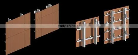 Terracotta Cladding Plate Top And Bottom Crossbeams