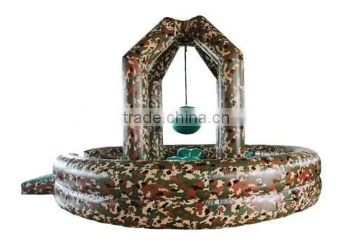 Camouflage theme inflatable wrecking ball for adults