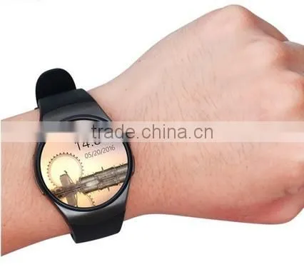 2016 High Quality Wholesale KW18 Smart Watch, IPS Round touch Screen Smart Watch with Heart Rate Monitor