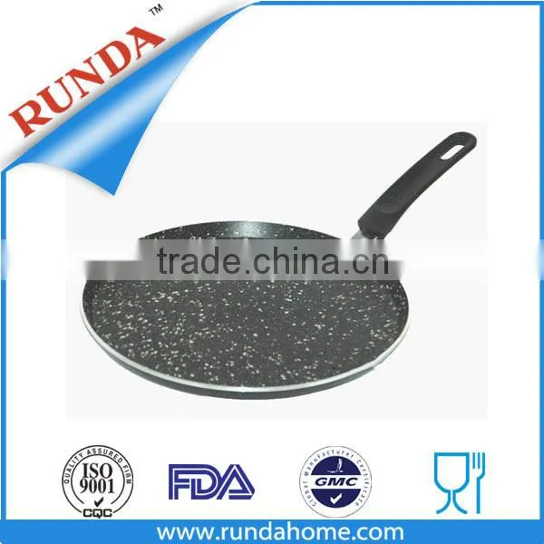 Auminum non-stick pizza pan with inner marble coating