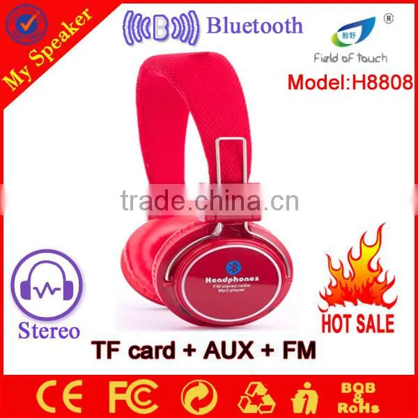 2014 new hot sale bluetooth wireless headphone with tf card