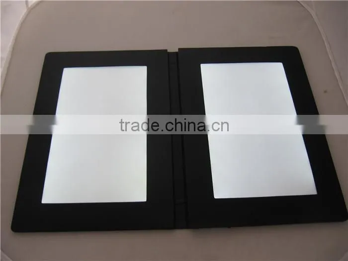 Hotel customized leather a4 illuminated 2015 led menu cover 2015