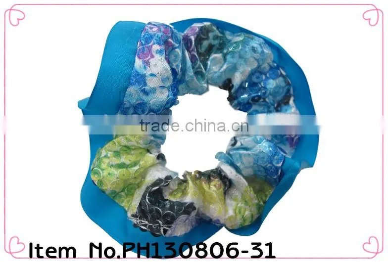 fabric hair scrunchie ,fabric Ponytail Holder hair elastic band