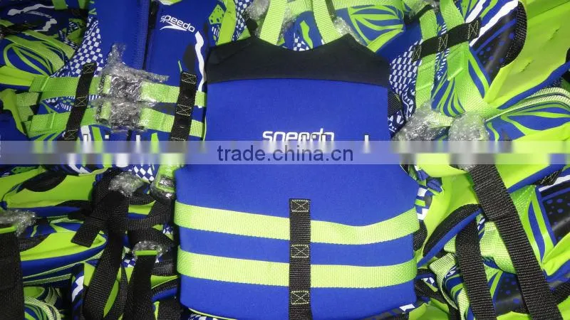 Adult Neoprene EPE foam with YKK zipper Gray and Yellow Life Vest