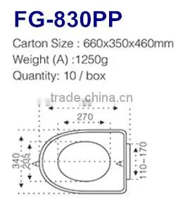 Bathroom toilet seat height adjustment with plastic hinge
