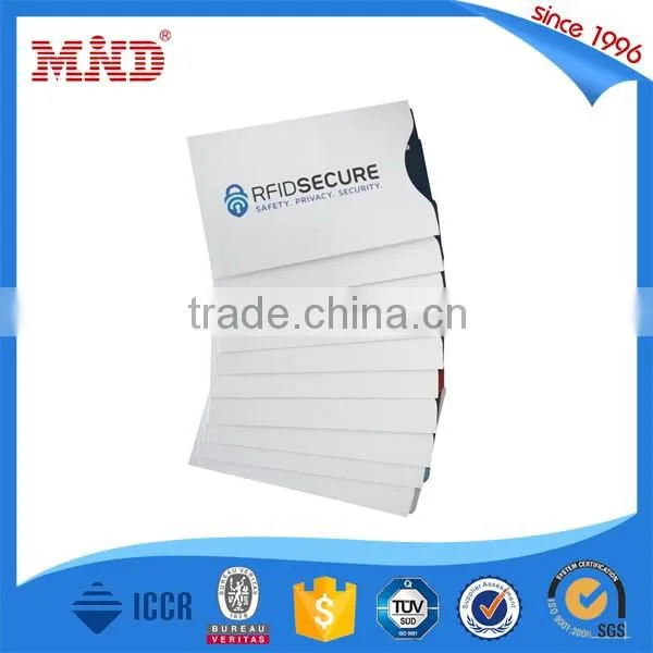 MDBS17 Custom Print RFID Blocking Sleeve For Credit Cards