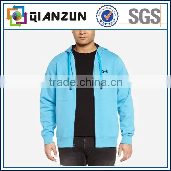 high quality plain cheap black cotton fleece men's hoody