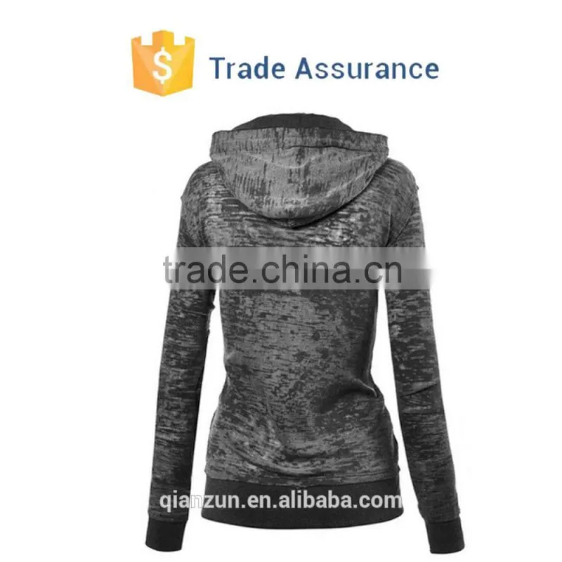 Womens Long Sleeve Zip Up Hoodie Custom