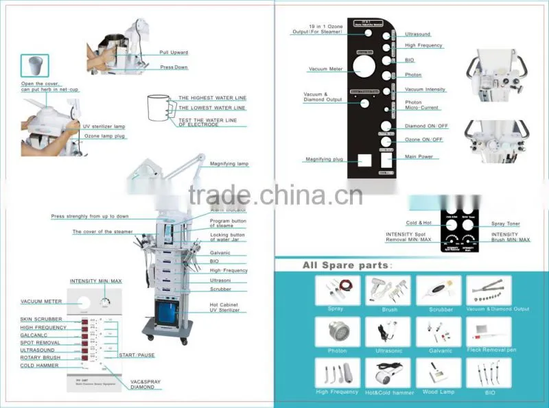 2016 upgraded 19 functions facial tool beauty equipment