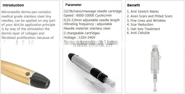 2016 hottest dr pen microneedling dermaneedle pen system