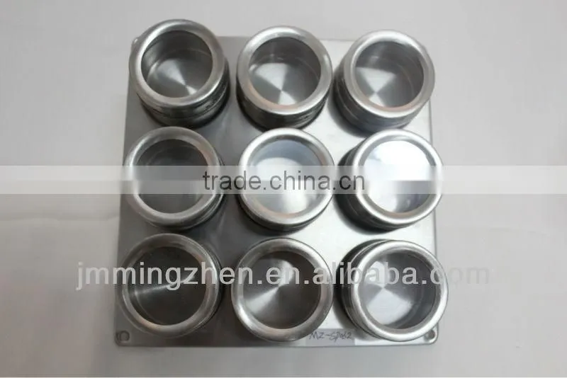 10pcs magnetic spice jar set with stand