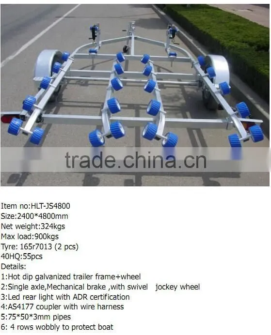 Boat trailer iso 9001 heavy duty galvanized haylite-3800