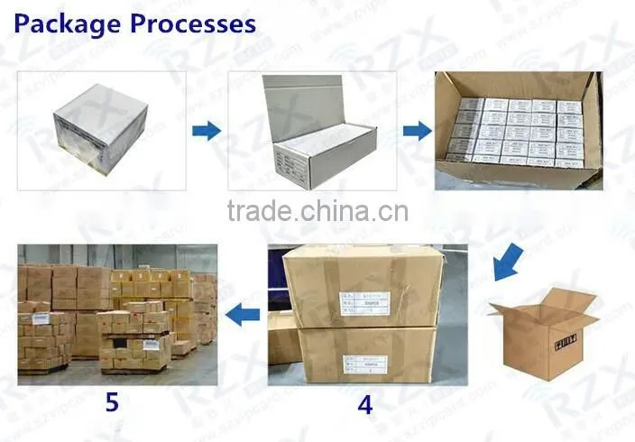CR80 white blank pvc printable rfid card with UID number printed
