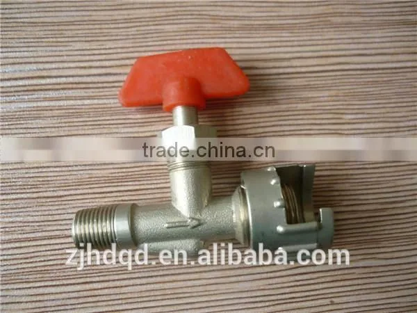high quality gate valve size M1/4"*1/4 M1/4"*M1/8" , brass gate valve with red rein
