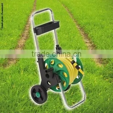 Garden Cart With Wheels For 1/2" 60M PVC Garden Hose