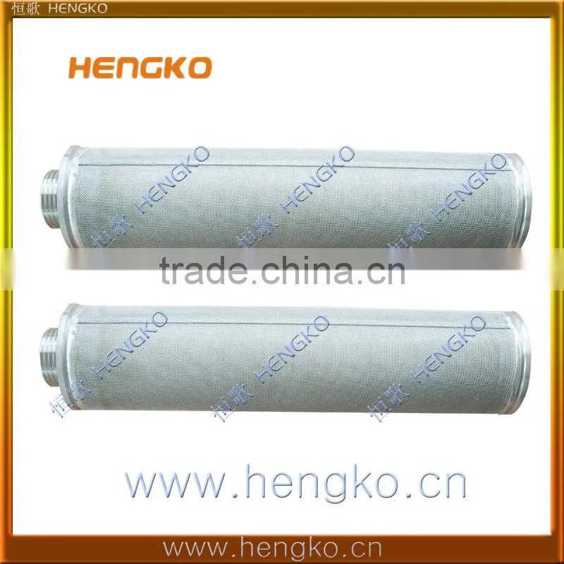 Sintered porous metal pipe filter