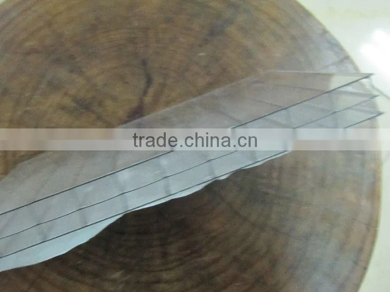 Triple wall polycarbonate hollow sheet