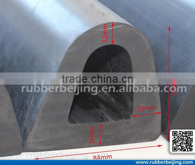 D shape rubber marine fender 84mm*75mm