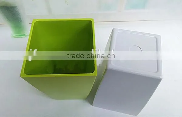 Attractive home floor deoor colorful rectangular plastic flower pot