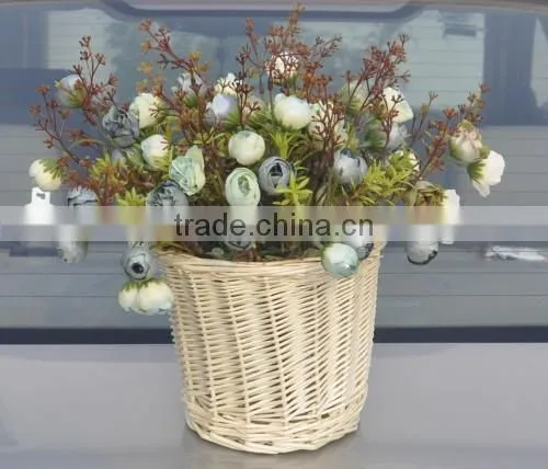 Wholesale White Wicker flower basket From Manufacturer