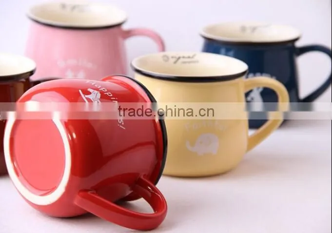 Haonai high quality hot sale ceramic morning tea or milk cup