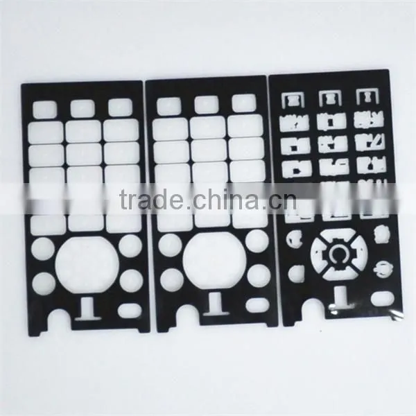 Eco-friendly silicone overmold waterproof PET sheet mobile phone keypad