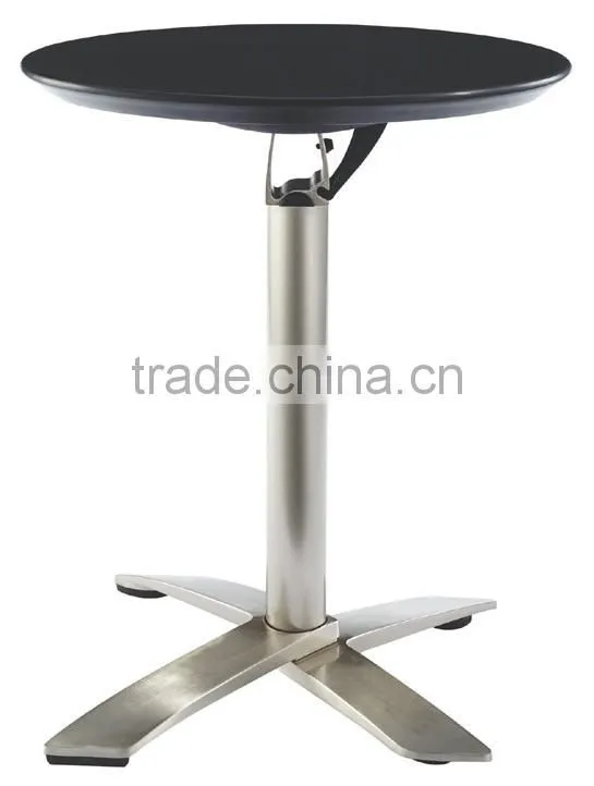 High quality fashion modern outdoor folded ABS top brushed aluminum cocktail table bar table LQ- BT307B