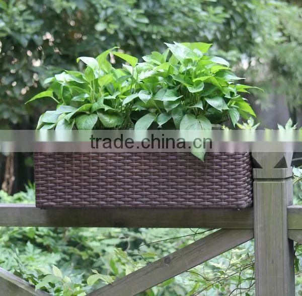 FO-9401 Synthetic Rattan Planter for Garden Decor