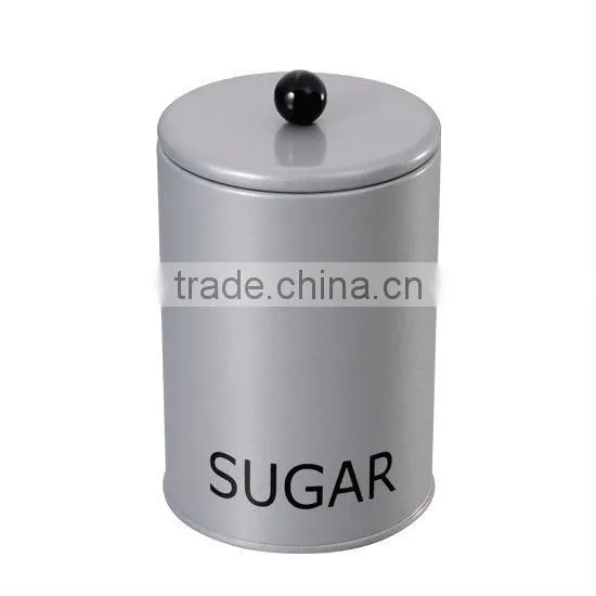 cylindrical colored sugar pot/Tea tin /coffee storage box