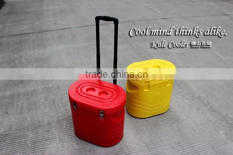 ALL SIZE Trolley PE plastic portable round picnic cooler box for bike