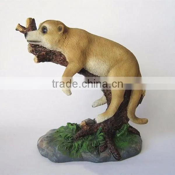 Custom resin animal figurine artficial mongoose figurine model