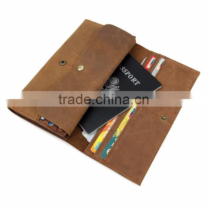 2017 branded personalized leather passport holder minimal passport organizer travel wallet crazy horse leather passport case