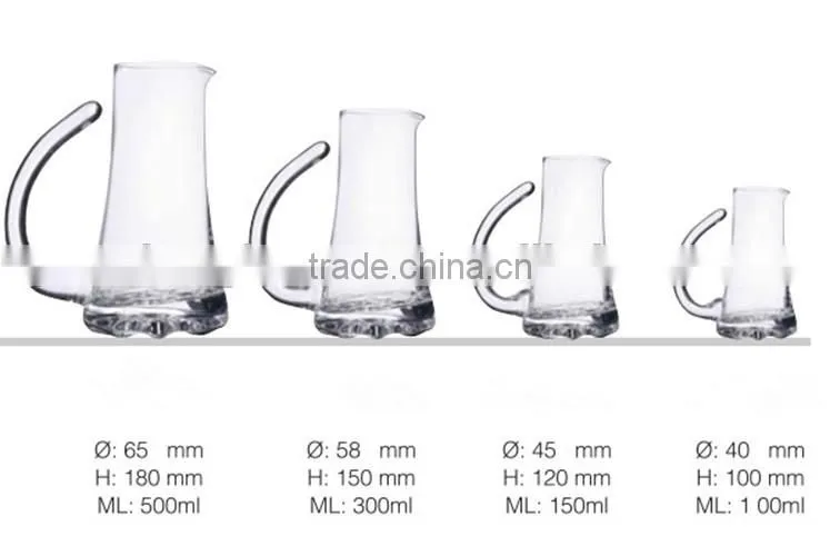Different size glass jar liquids glass juice jar