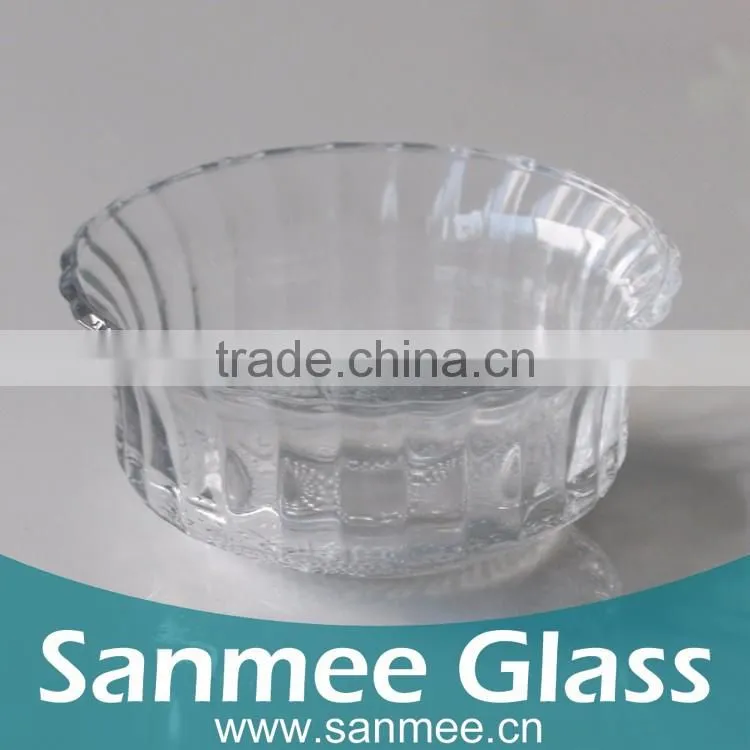 White Material Quality Glass Salad Bowl Glass Fruit Bowl
