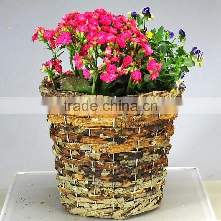 Round Rattan Waste Basket