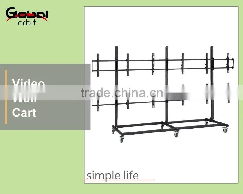 Living Room Furniture Design Monitor Bracket Swivel TV Cart With Wheels