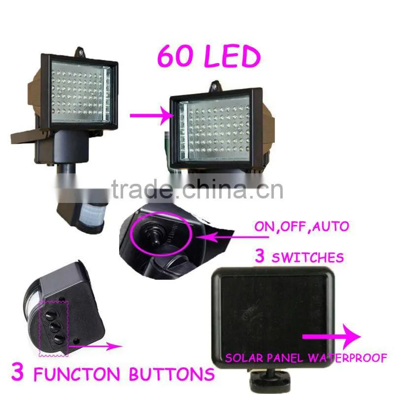 60 LED Sunforce Motion Detected Solar sensor Light Outdoor