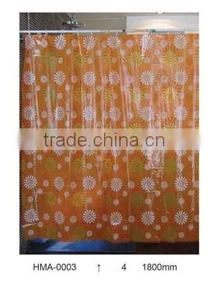 Printed shower curtain